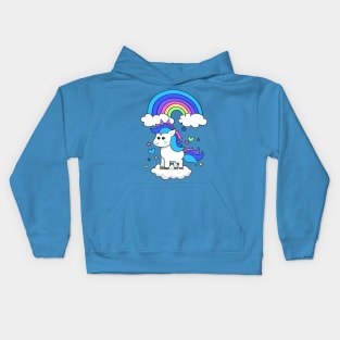 Uni - Alone - Blue Kids Hoodie